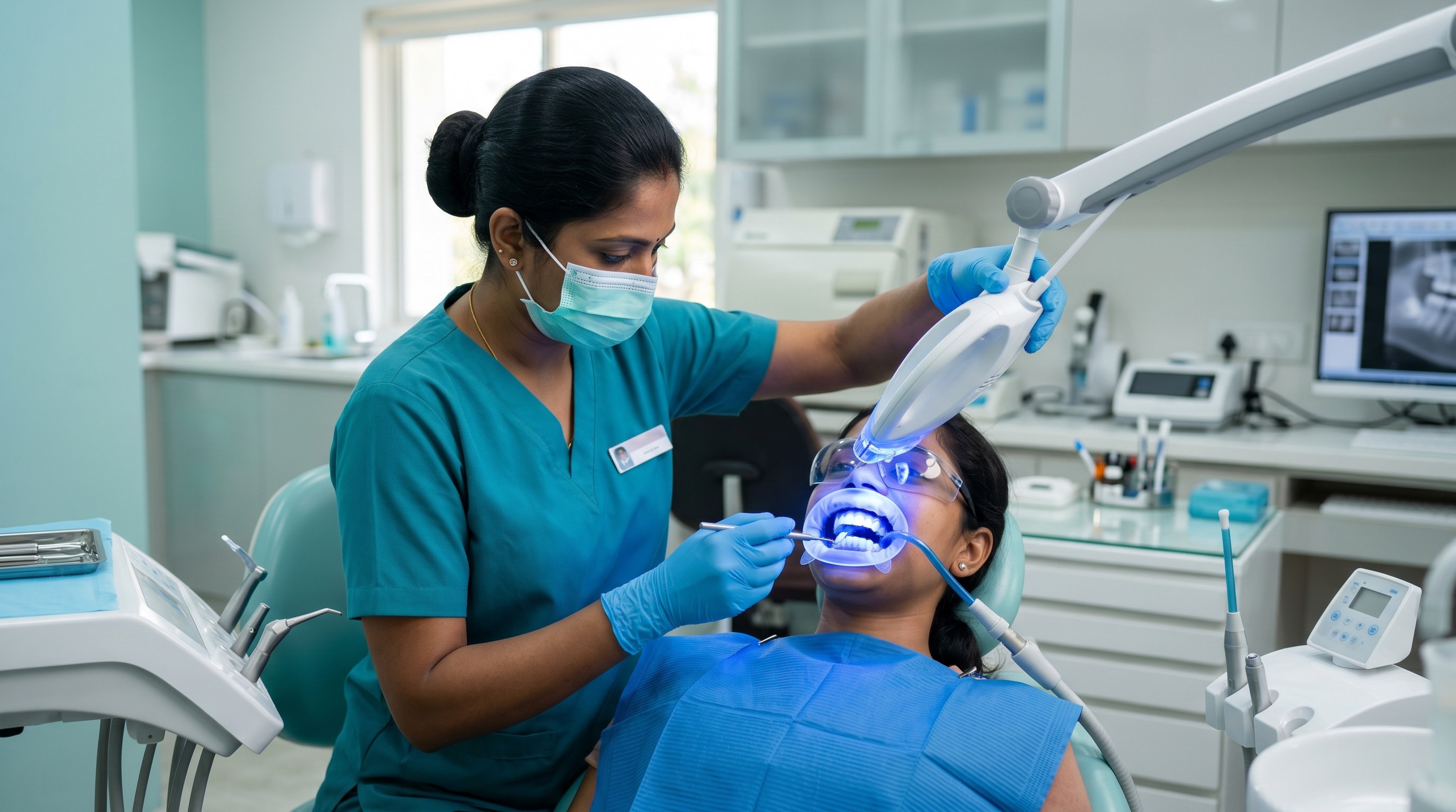 Professional teeth whitening